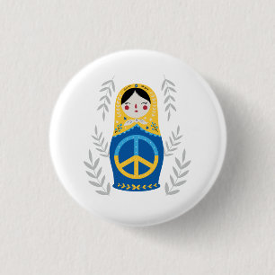 Badge Rond 2,50 Cm Paix pour l'Ukraine