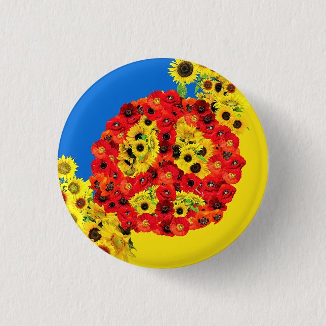 BADGE ROND 2,50 CM PAIX POUR L'UKRAINE ! (Devant)