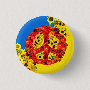 BADGE ROND 2,50 CM PAIX POUR L'UKRAINE !