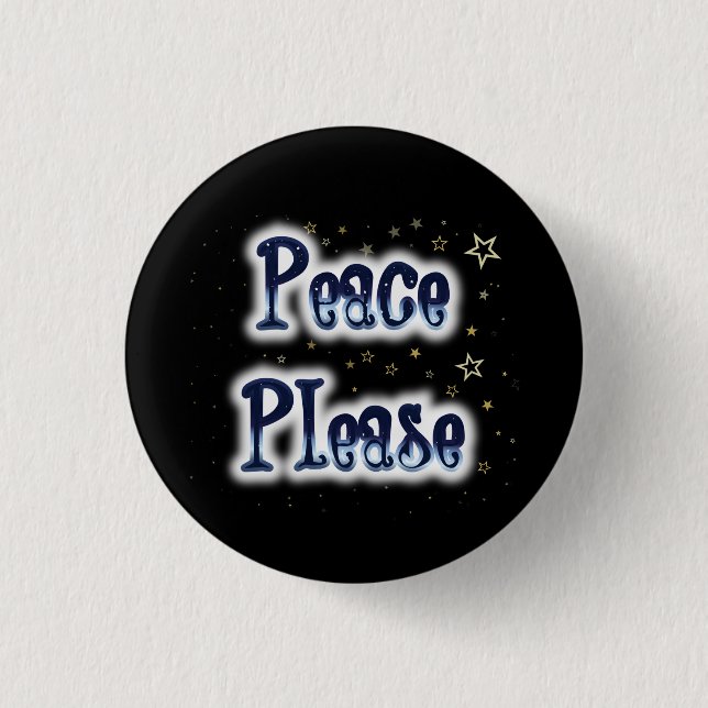 Badge Rond 2,50 Cm Paix S'Il Vous Plaît (Devant)