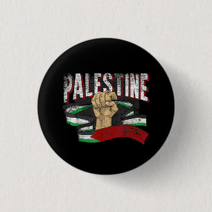 Badge Rond 2,50 Cm Palestine Drapeau Palestinien Poing Gaza