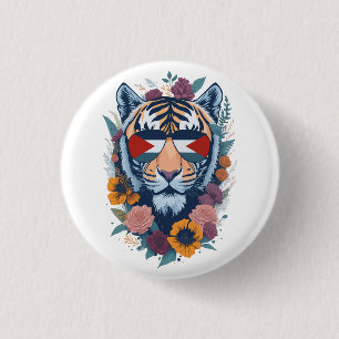 Badge Rond 2,50 Cm Palestinian tiger - Palestine FLAG