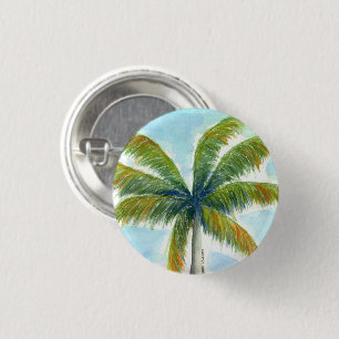 Badge Rond 2,50 Cm Palmier Tropical Beach par beau temps