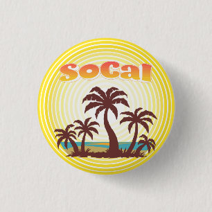 Badge Rond 2,50 Cm Palmiers de SoCal