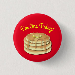 Badge Rond 2,50 Cm Pancake Anniversaire Fête Flapjack Cute Enfants
