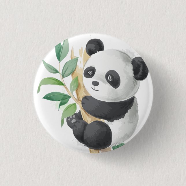 Badge Rond 2,50 Cm Panda (Devant)