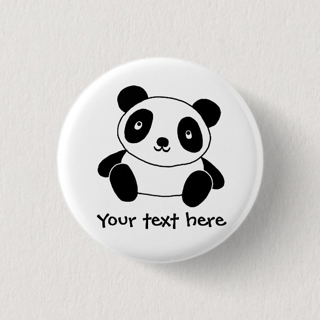 Badge Rond 2,50 Cm Panda mignon (Devant)