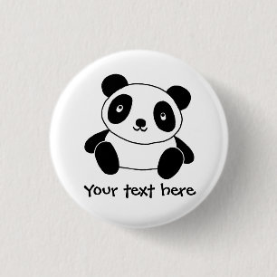 Badge Rond 2,50 Cm Panda mignon