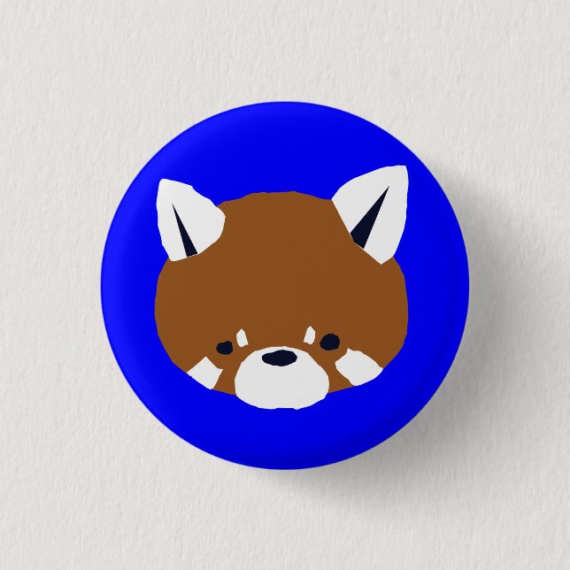 Badge Rond 2,50 Cm Panda rouge (Devant)