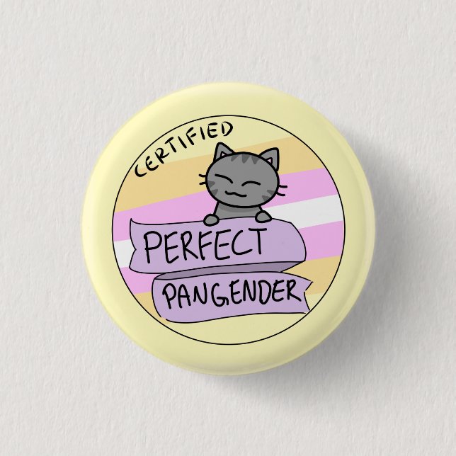 Badge Rond 2,50 Cm Pangender parfait (Devant)