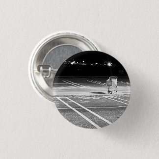 Badge Rond 2,50 Cm Panier d'Achat Vide dans le Parking Photo Épinglet