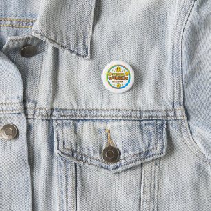 Badge Rond 2,50 Cm Panneau de conseiller scolaire visage souriant mod