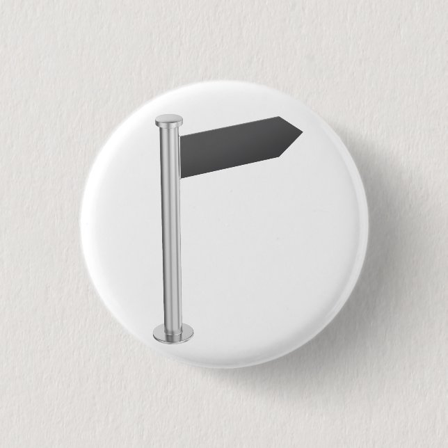 Badge Rond 2,50 Cm Panneau fléché direction vide (Devant)