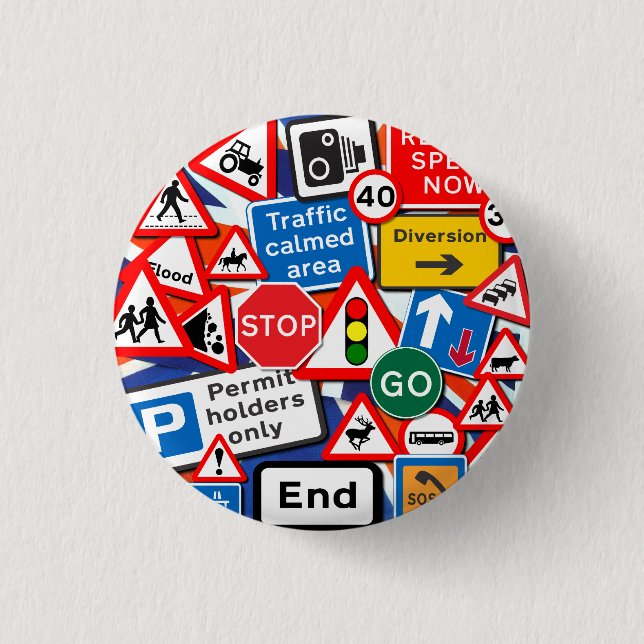 Badge Rond 2,50 Cm Panneaux routiers (Devant)