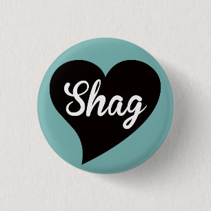 Badge Rond 2,50 Cm Paon noir de coeur de tapis à longs poils