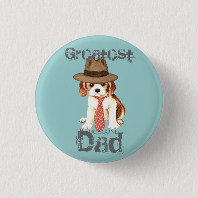 Badge Rond 2,50 Cm Papa Cavalier (Devant)