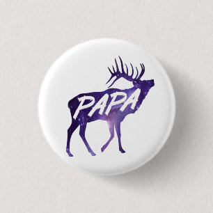 Badge Rond 2,50 Cm Papa Cerf