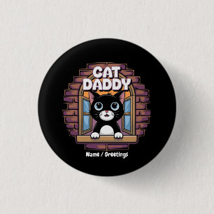 Badge Rond 2,50 Cm Papa Chat Extraordinaire Le Meilleur Papa Chat de 