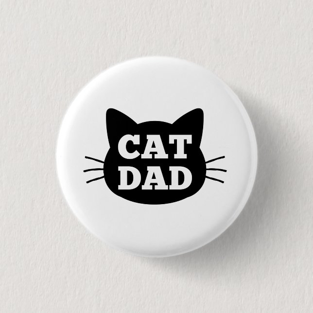 Badge Rond 2,50 Cm Papa de chat (Devant)