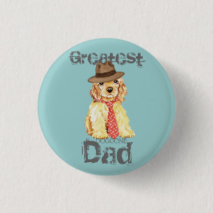 Badge Rond 2,50 Cm Papa de coeur de cocker