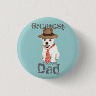 Badge Rond 2,50 Cm Papa de Westie