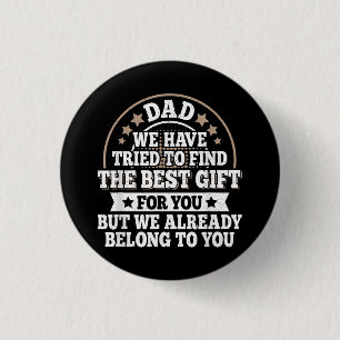 Badge Rond 2,50 Cm Papa Drôle Citation Graphique Vintage Papa Père