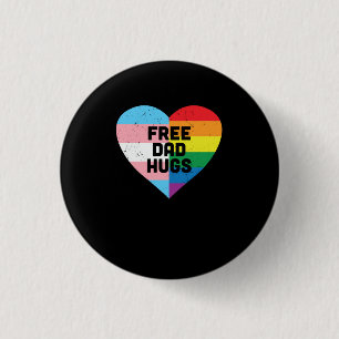 Badge Rond 2,50 Cm Papa Gratuit Accouades Vintage LGBT Fière Coeur