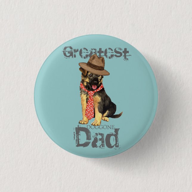 Badge Rond 2,50 Cm Papa GSD (Devant)