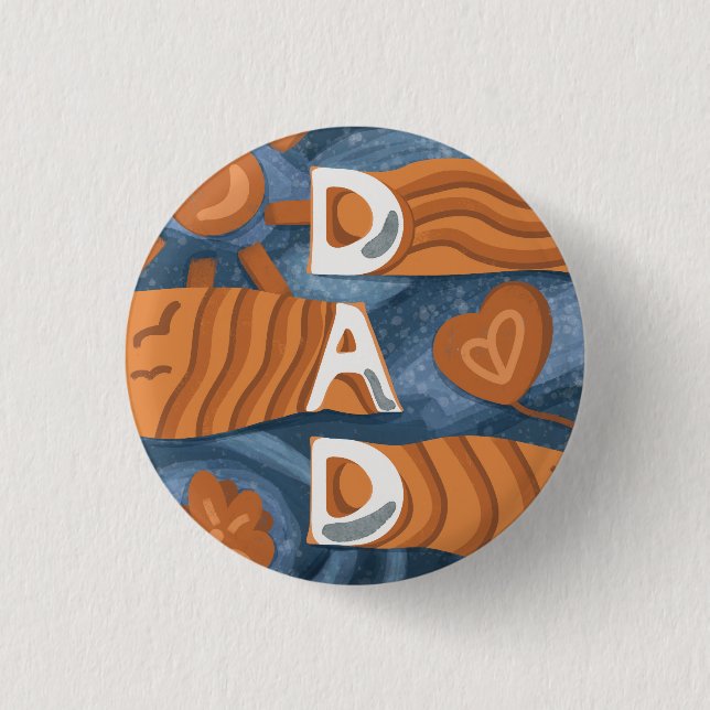 Badge Rond 2,50 Cm Papa - Joyeuse fête des pères (Devant)