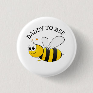 Badge Rond 2,50 Cm Papa to Bee Bumble Bee Baby shower