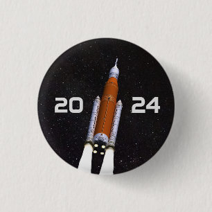 Badge Rond 2,50 Cm Papier de la partie de graduation de la fusée spat
