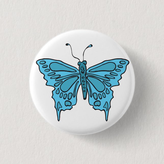Badge Rond 2,50 Cm papillon (Devant)