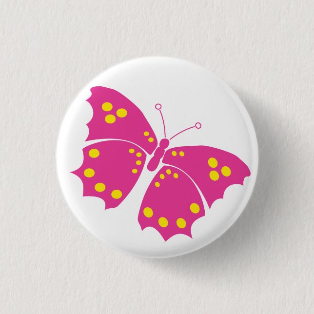 Badge Rond 2,50 Cm Papillon (Devant)