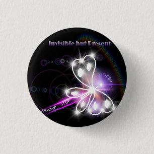 Badge Rond 2,50 Cm Papillon 2014 de conscience de fibromyalgie