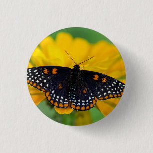 Badge Rond 2,50 Cm Papillon à taches à carreaux de Baltimore