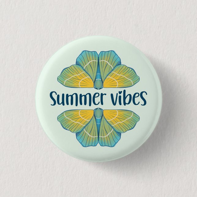 Badge Rond 2,50 Cm Papillon des Vibes été (Devant)