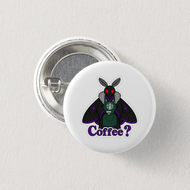 Badge Rond 2,50 Cm Papillon plein de café (Devant & derrière)