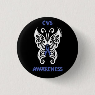 Badge Rond 2,50 Cm Papillon/Tribal...CVS
