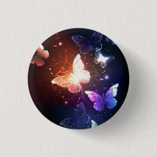Badge Rond 2,50 Cm Papillons de nuit lumineux