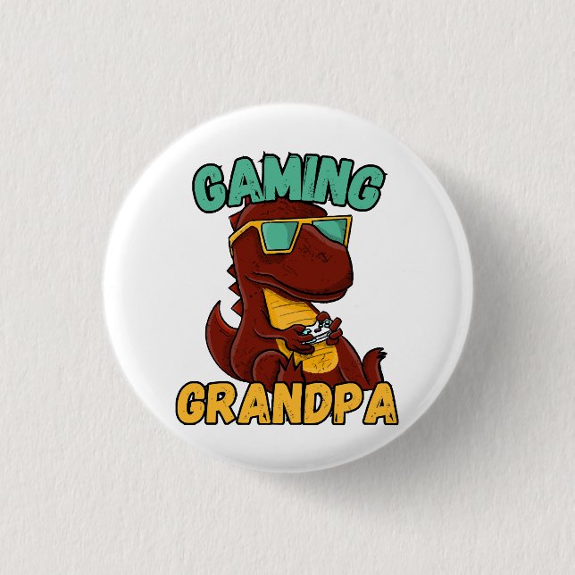 Badge Rond 2,50 Cm Papy des jeux vidéo (Devant)