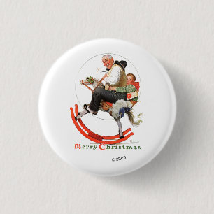 Badge Rond 2,50 Cm Papy sur le cheval de basculage