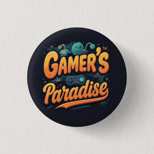Badge Rond 2,50 Cm Paradise des Gamer (Devant)