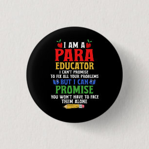Badge Rond 2,50 Cm Paraéducateur Paraprofessionnel Enseignant Spiritu