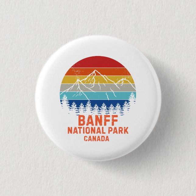 Badge Rond 2,50 Cm Parc national de Banff (Devant)