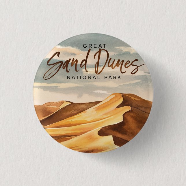 Badge Rond 2,50 Cm Parc national des Dunes de sable Great Sand (Devant)