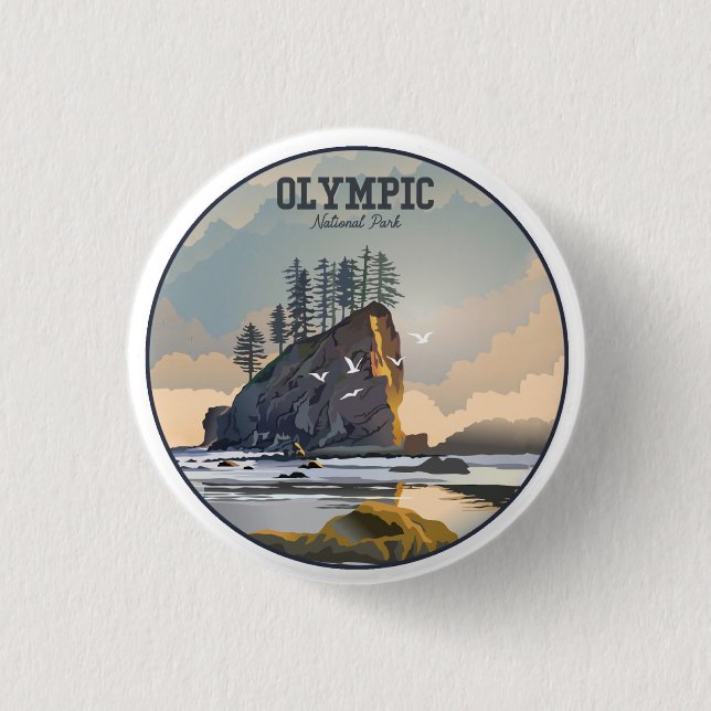 Badge Rond 2,50 Cm Parc national olympique (Devant)