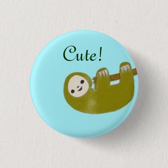 Badge Rond 2,50 Cm Paresse mignonne (Devant)