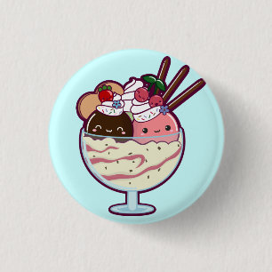 Badge Rond 2,50 Cm Parfait mignon de crème glacée