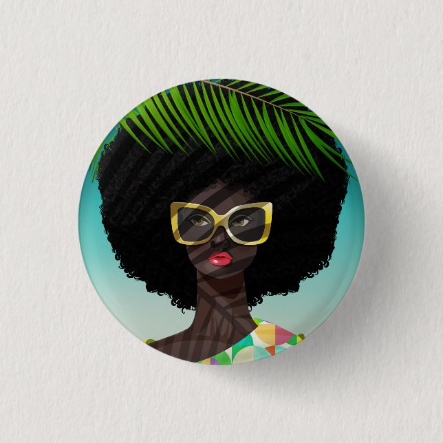 Badge Rond 2,50 Cm Parfaitement Palm Springs (Devant)