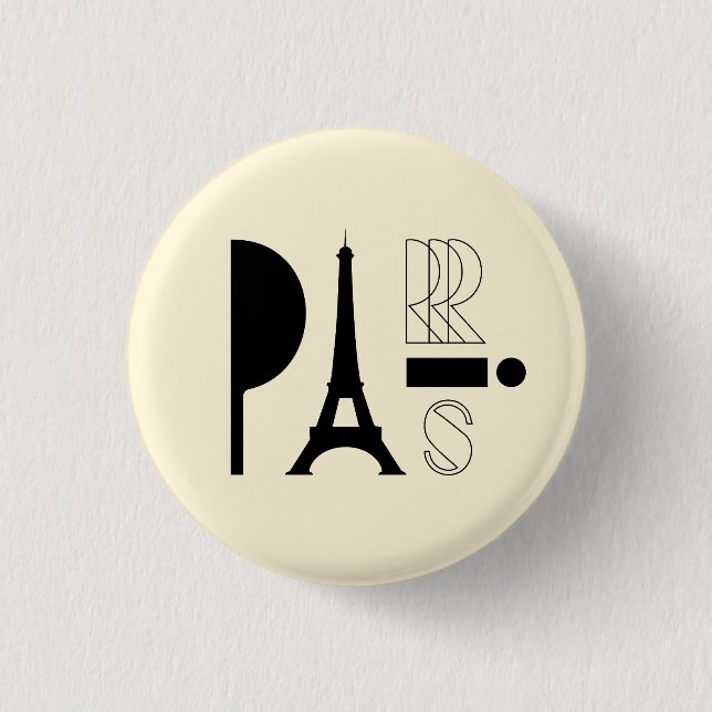 BADGE ROND 2,50 CM PARIS (Devant)
